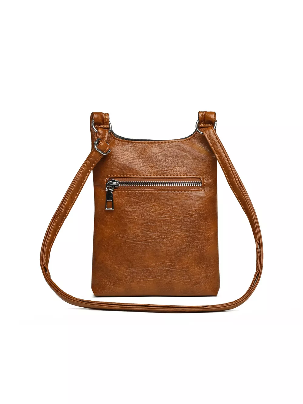 Adjustable Strap Leather Crossbody Bag, image 10
