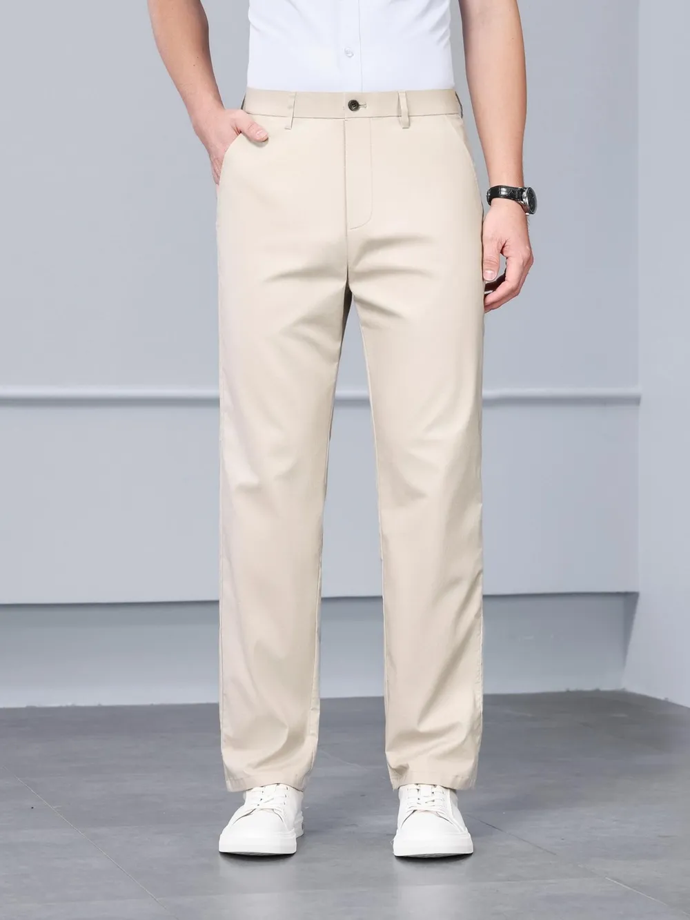 Men's Wide Leg Pants with Pockets, image 4