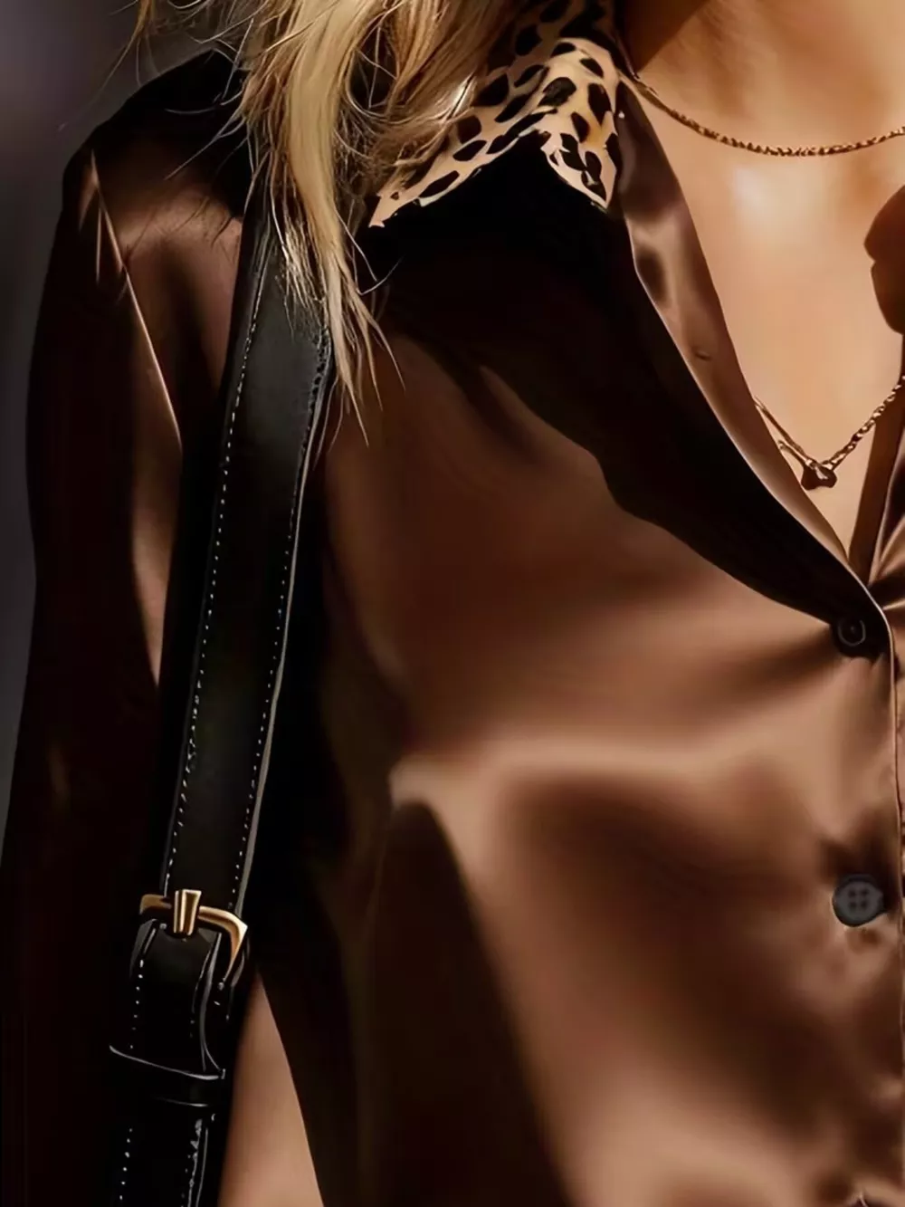 Leopard Button Up Long Sleeve Shirt, image 4