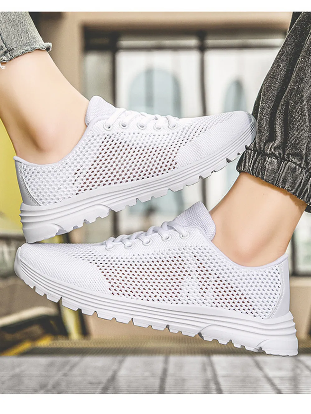 Lightweight Breathable Mesh Athletic Sneakers, image 6