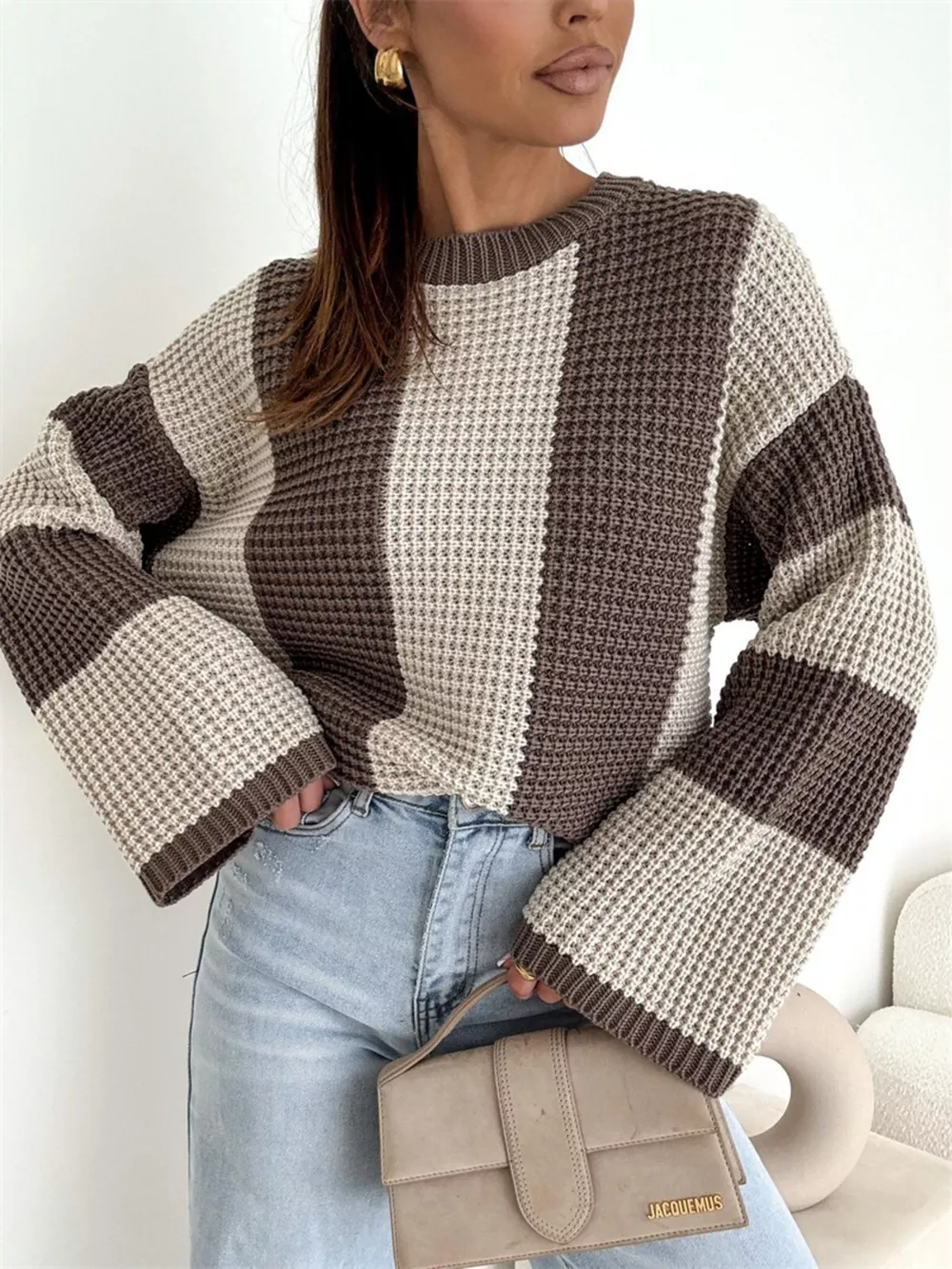 Color Block Long Sleeve Sweater, image 22