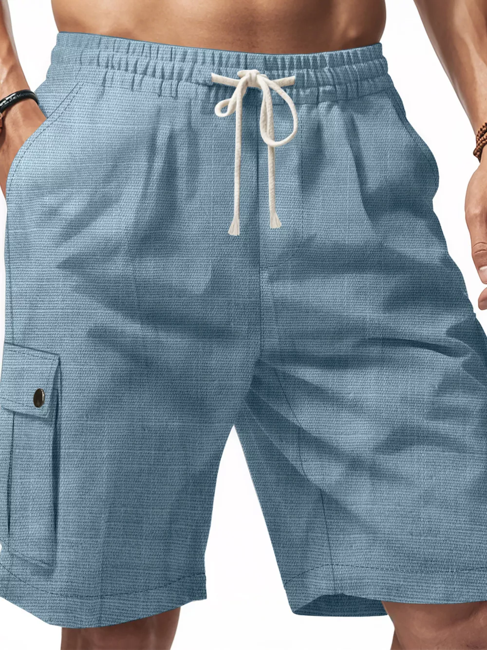 Men's Full Size Casual Drawstring Cargo Shorts Plus Size, image 4