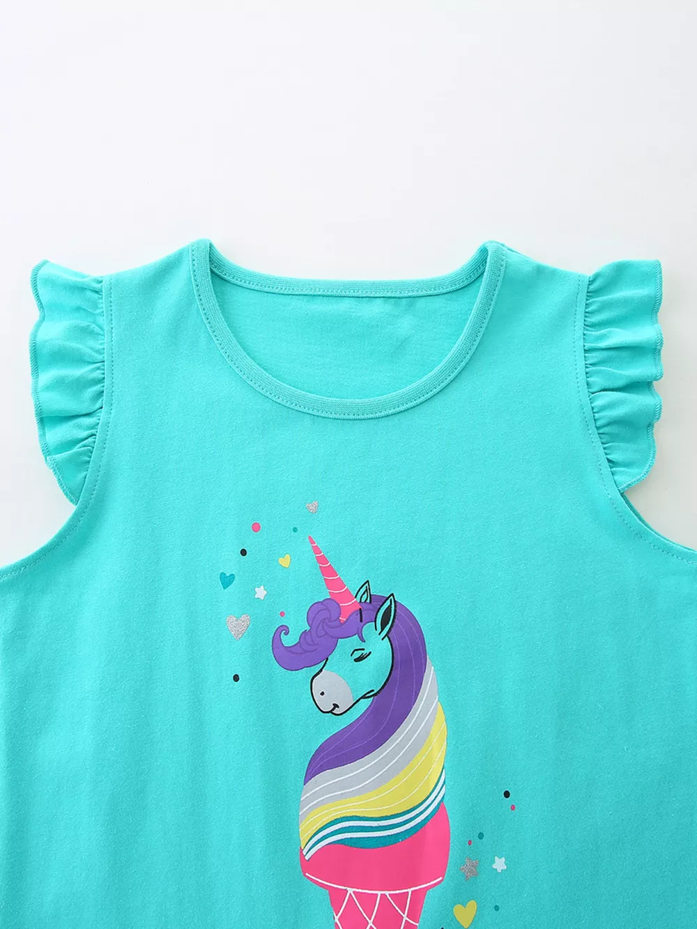 Children's Unicorn Ice Cream Top & Shorts Set, image 3