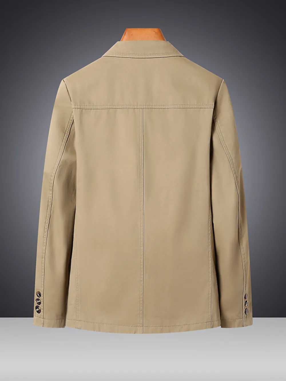 Men's Plus Size Lapel Collar Long Sleeve Blazer, image 5