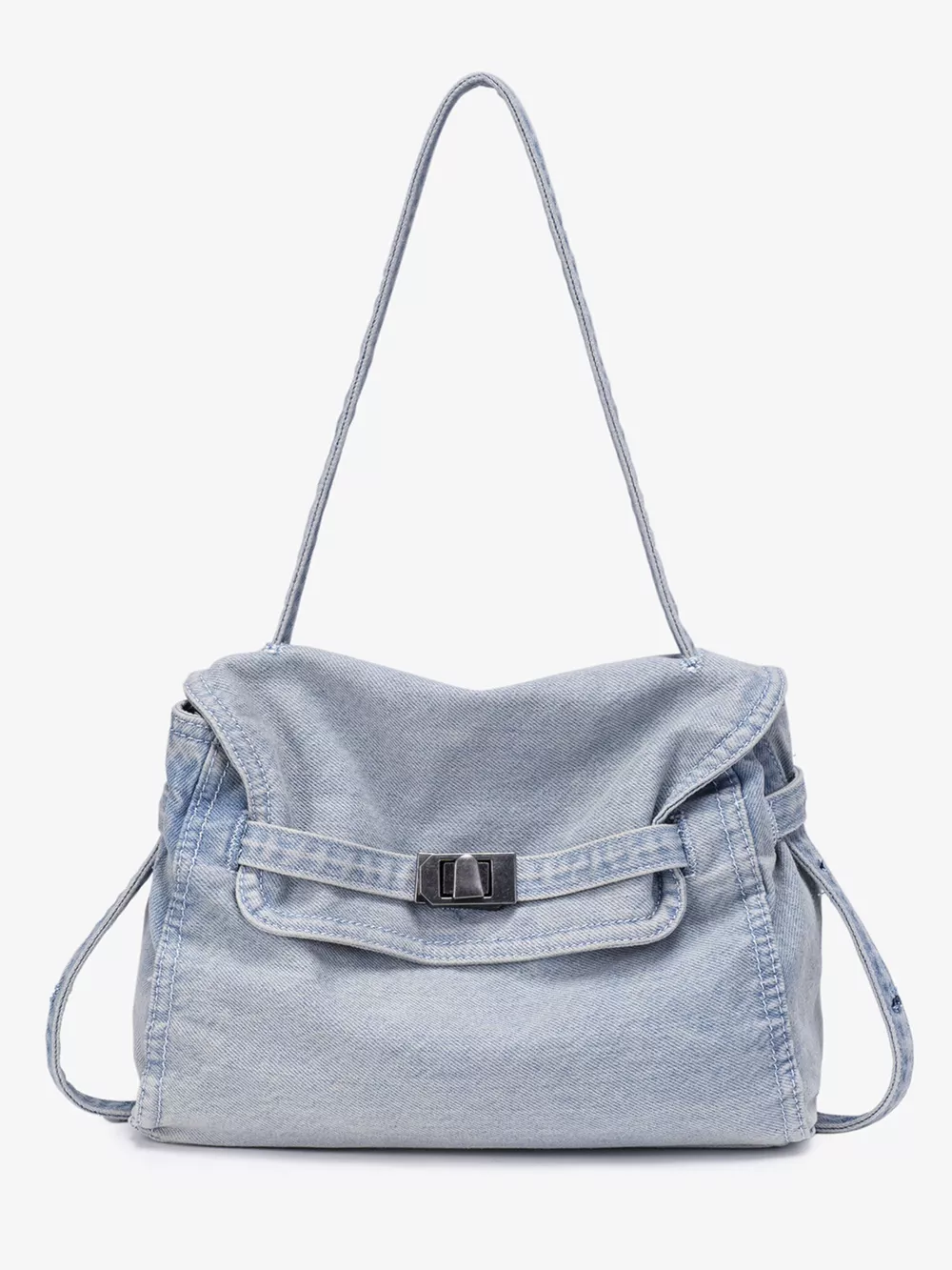 Vintage Denim Shoulder Bag, image 4