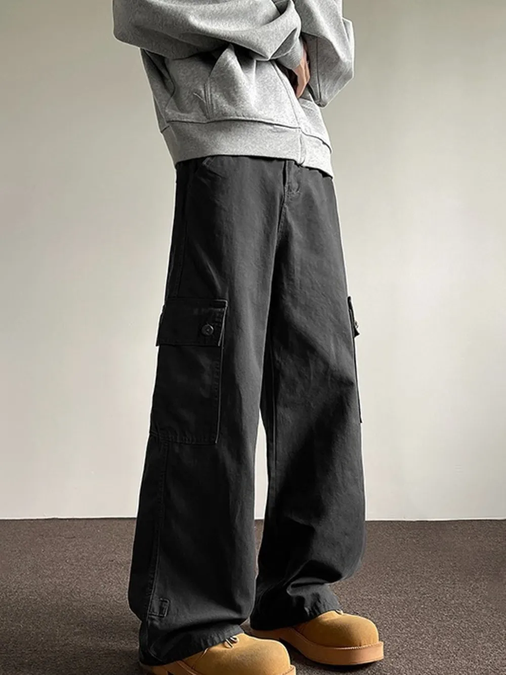 Men's Full Size Loose Fit Cargo Jeans Plus Size, image 2