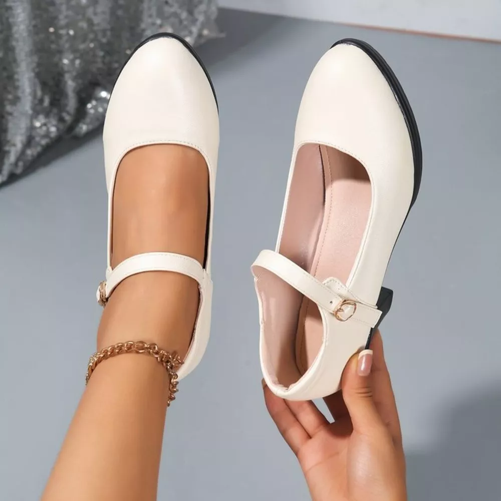 Buckle Block Heels Pumps, image 9