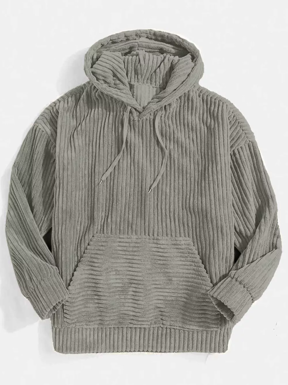 Men's Full Size Casual Corduroy Hoodie Plus Size, image 6