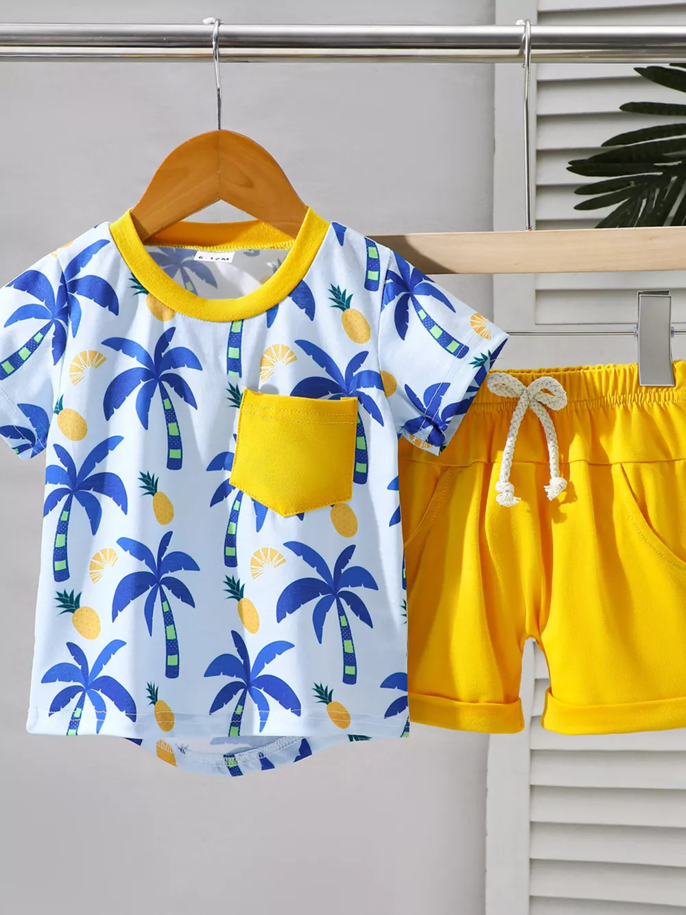 Children's Tropical Print Tee & Shorts Set, image 2
