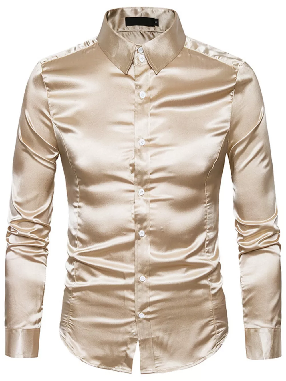 Men's Satin Long Sleeve Shirt, image 7