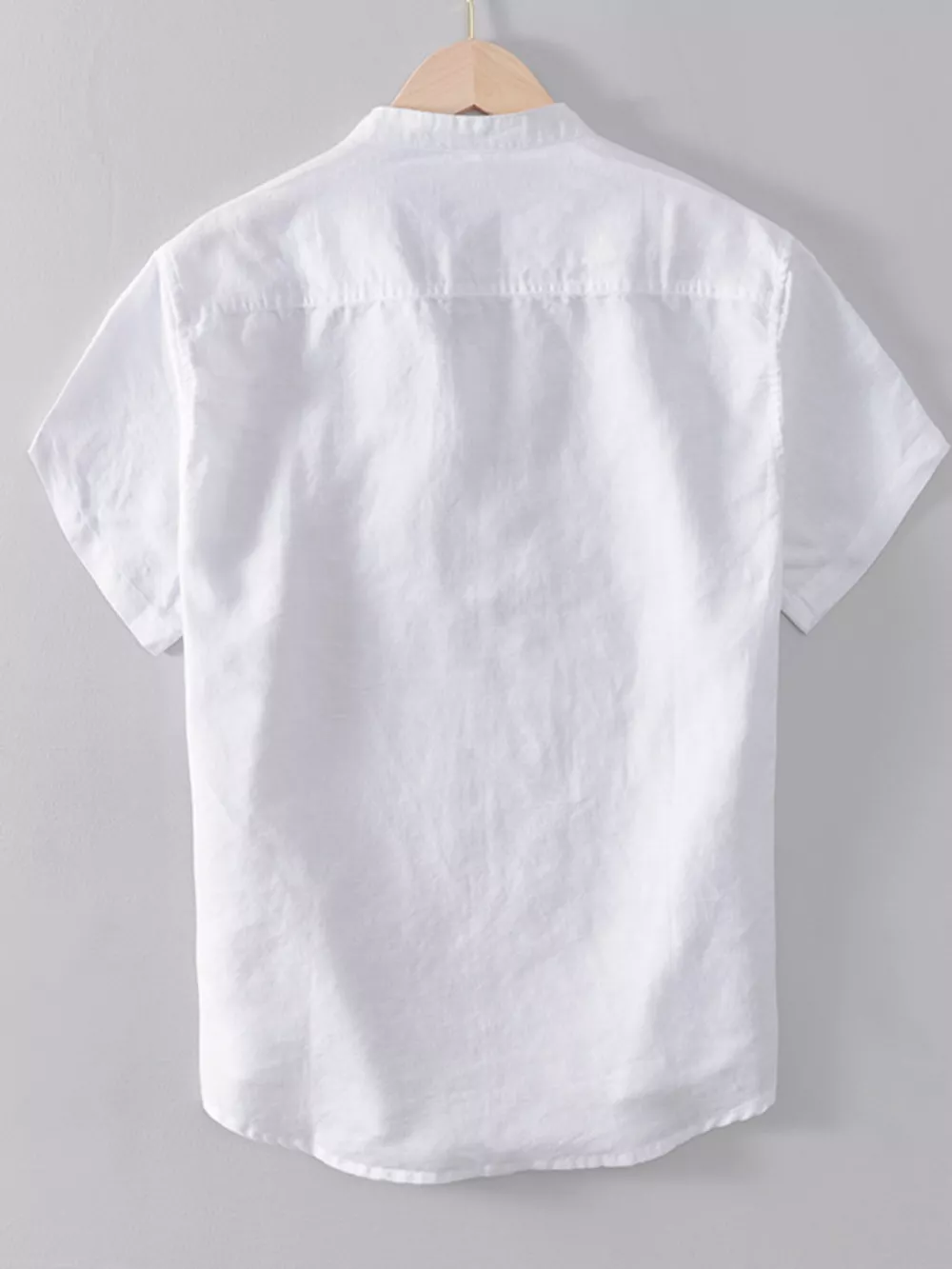 Men's Plus Size Button Detail Short Sleeve Shirt, image 4
