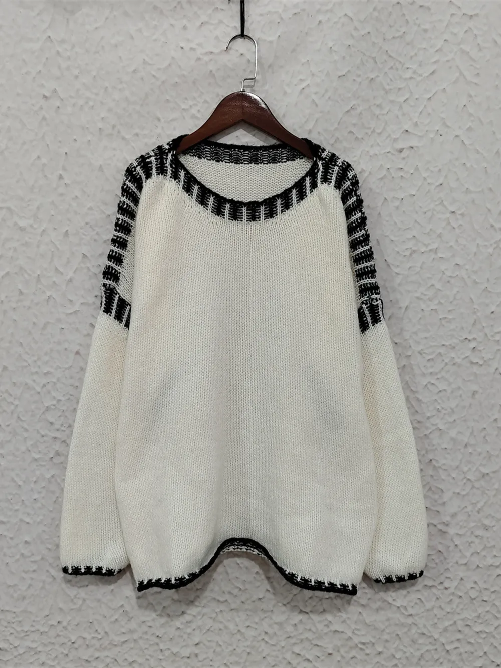 Contrast Trim Oversized Sweater, image 10
