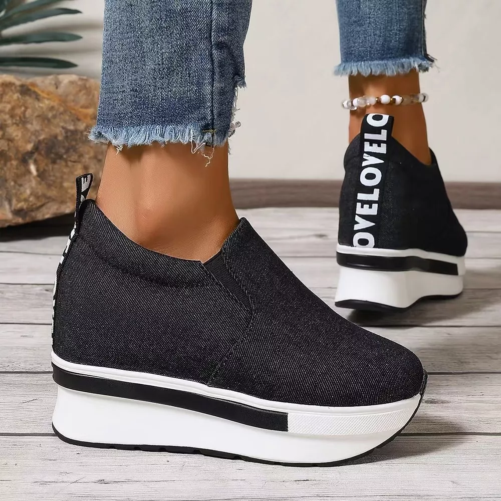 Round Toe Platform Slip-Ons, image 3