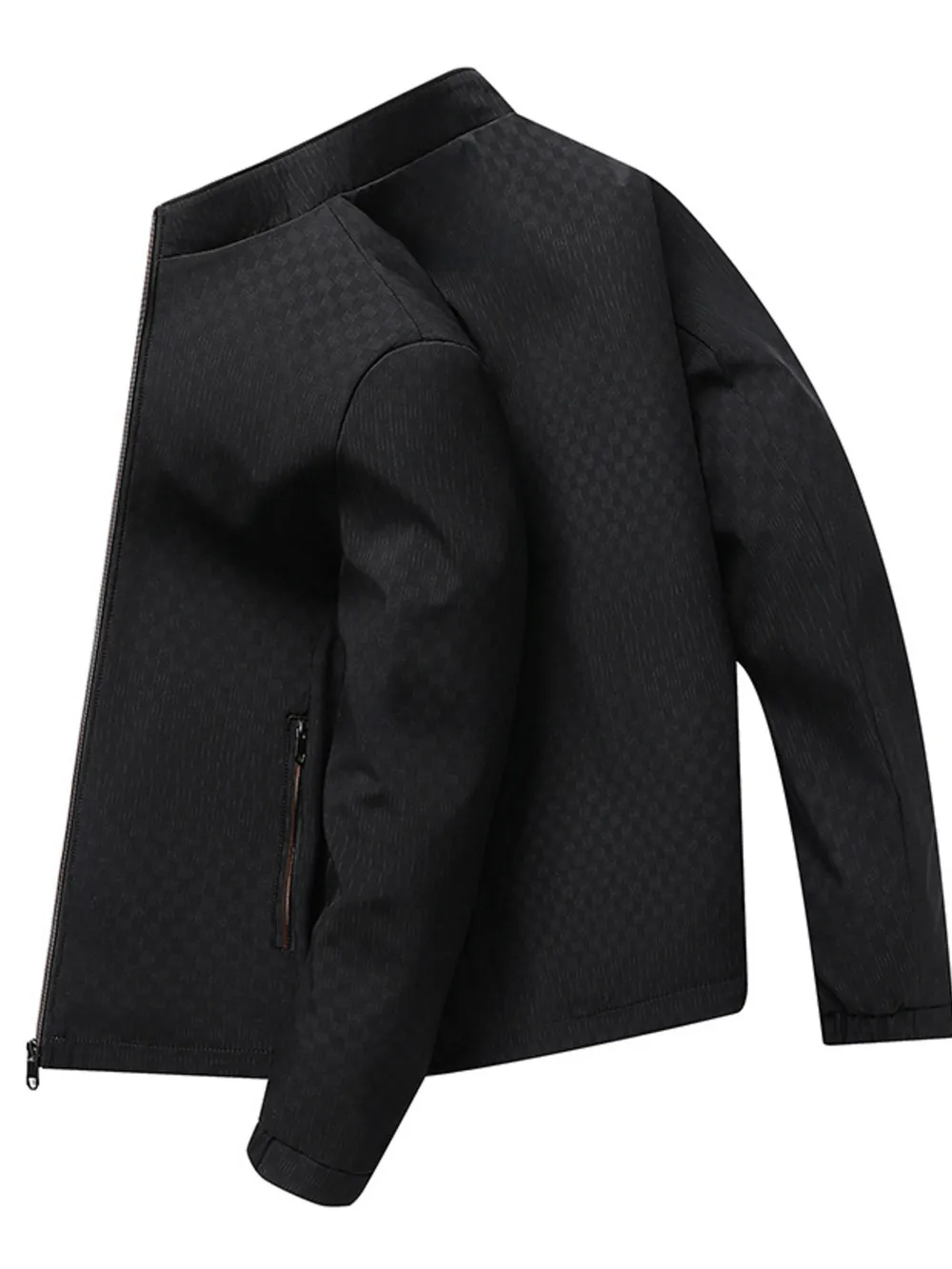 Men's Plus Size Zip Up Long Sleeve Jacket, image 9