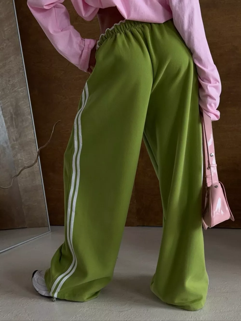Side Stripes High-Waisted Wide-Leg Sweatpants, image 20