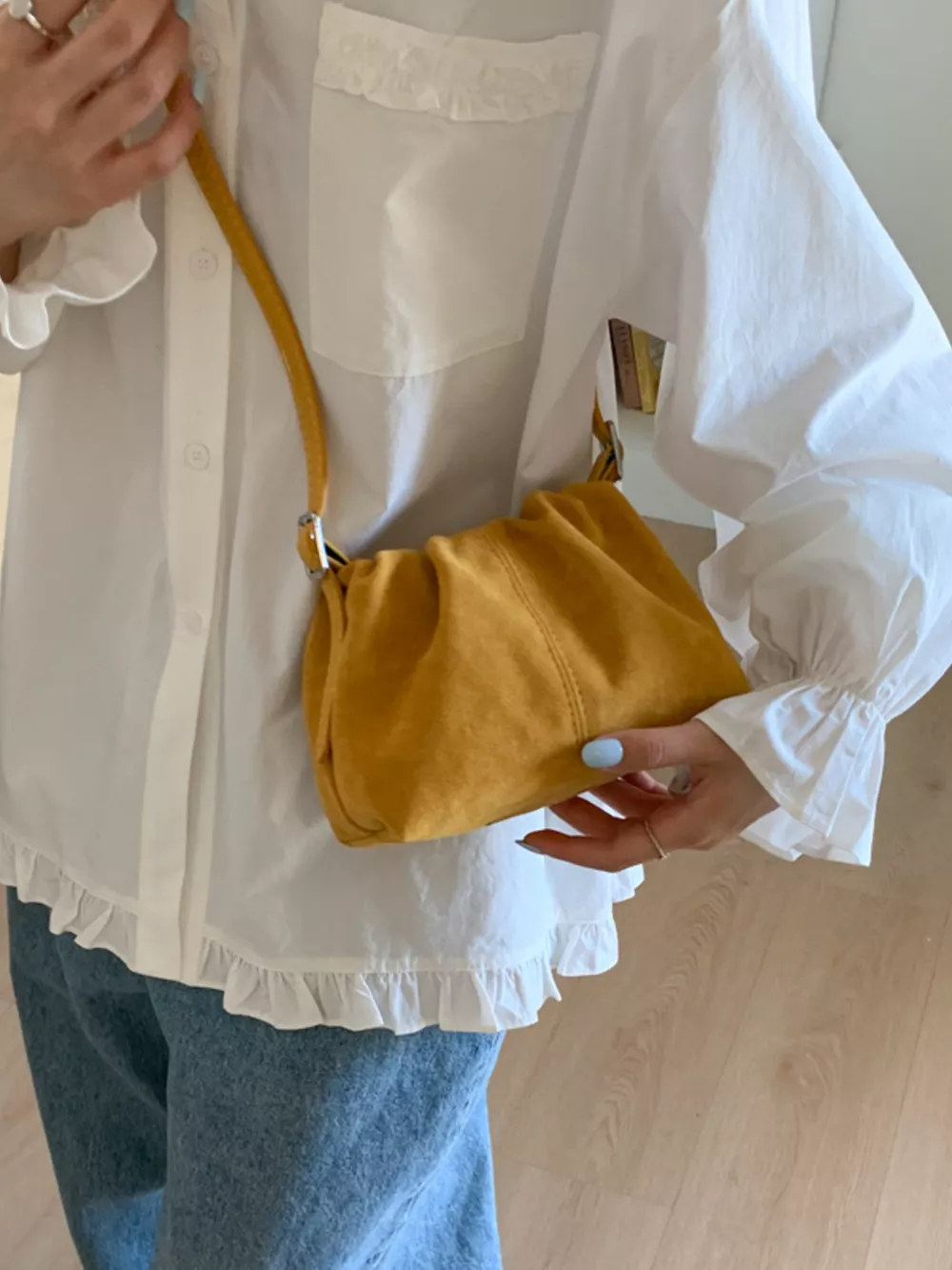 Suede Adjustable Strap Crossbody Bag, image 10