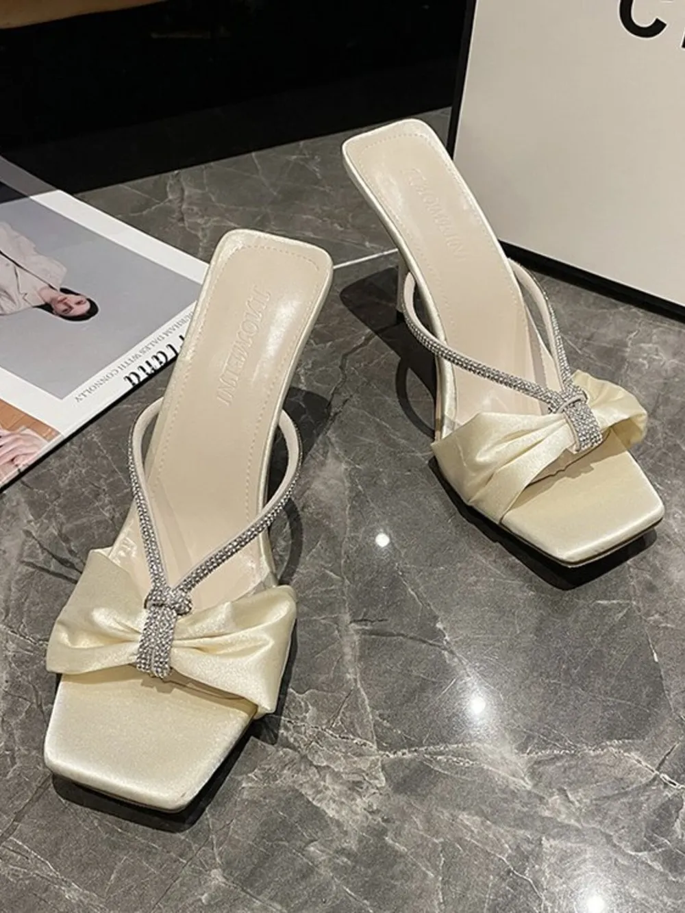 Bow Mid Heel Sandals, image 5
