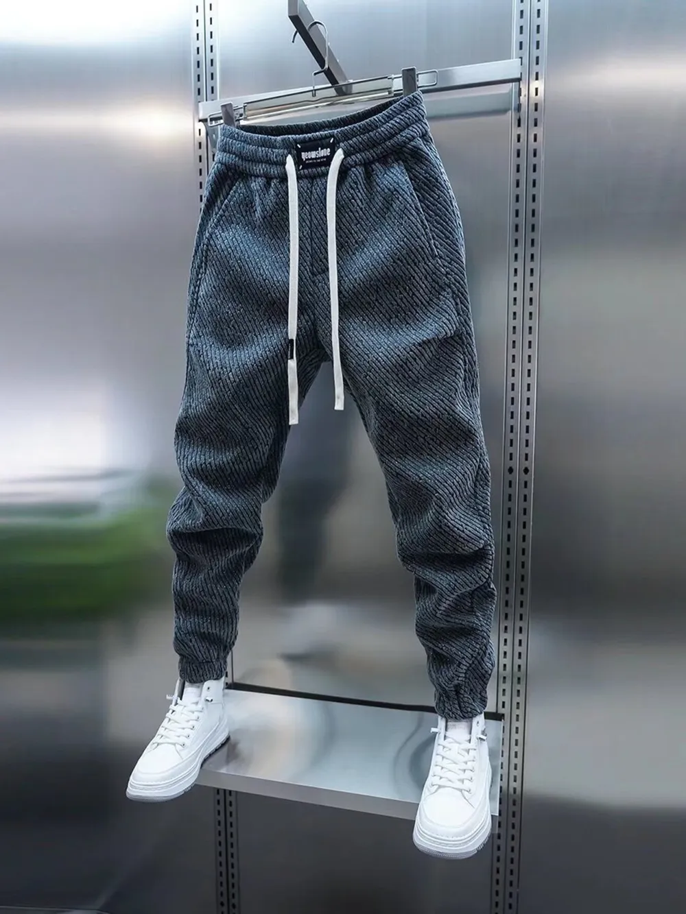 Men's Plus Size Casual Drawstring Joggers, image 3