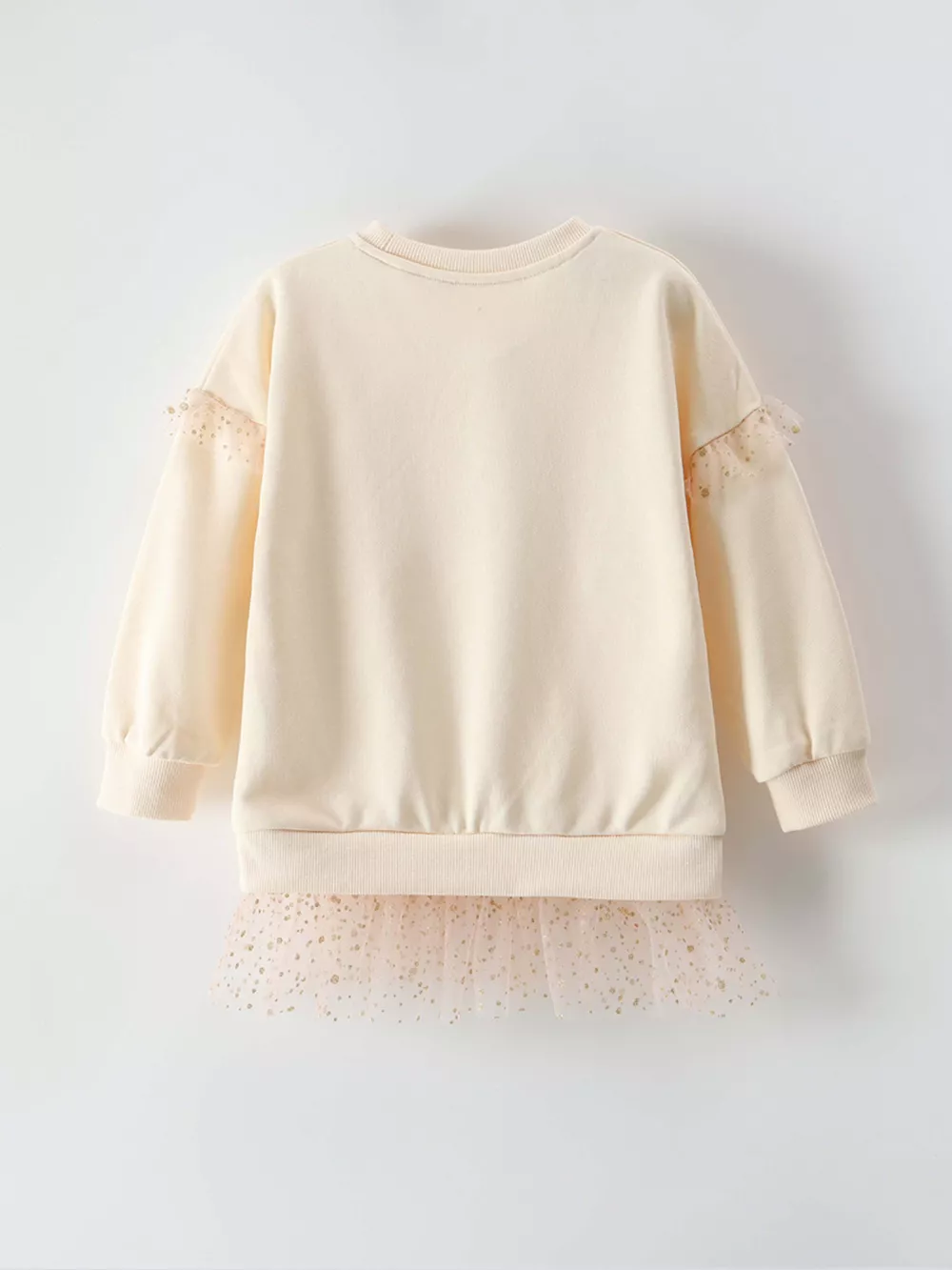 Children's Cartoon Animal Mesh Trim Sweatshirt, image 2