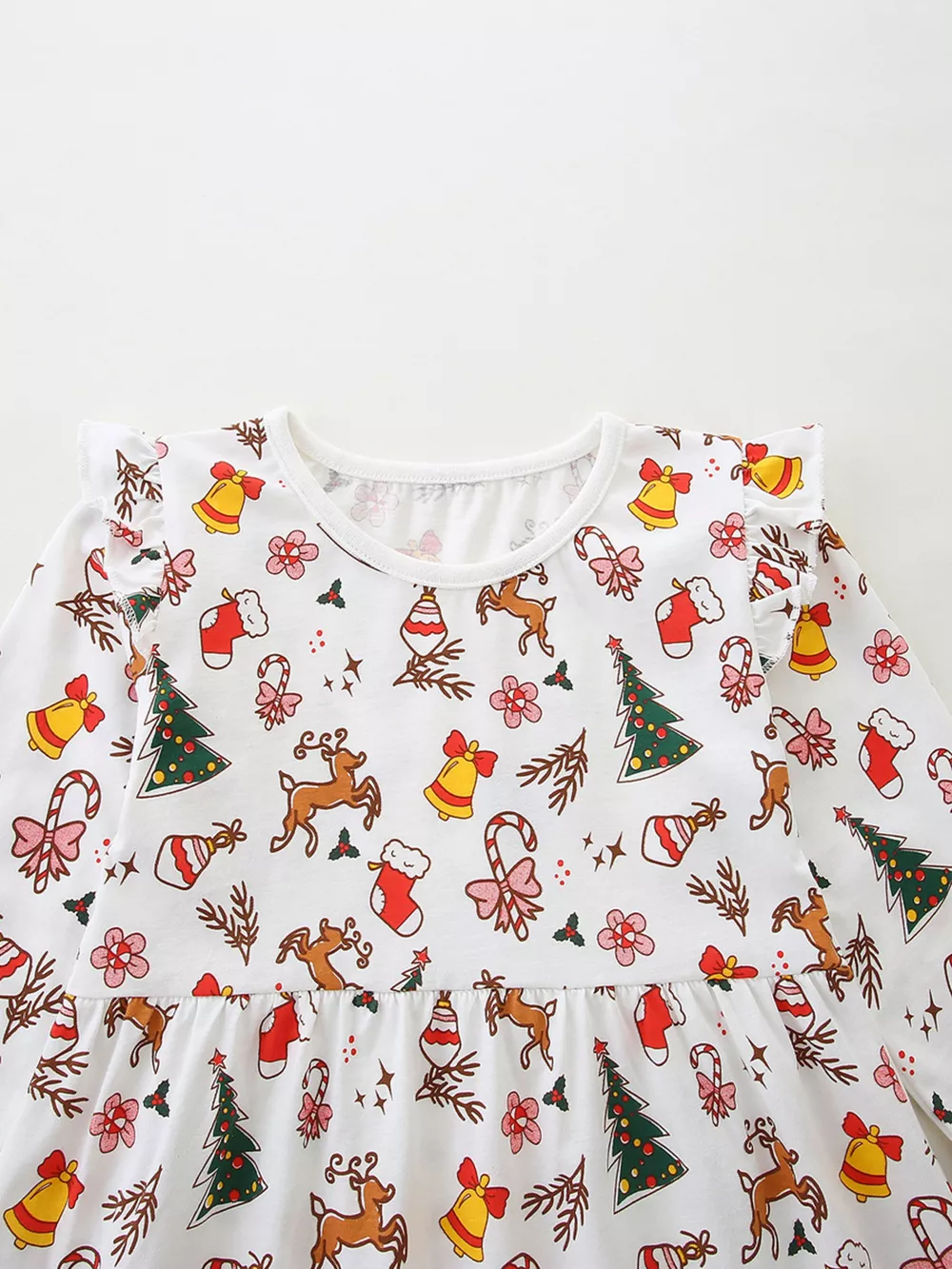 Children's Christmas Print Long Sleeve Dress, image 2