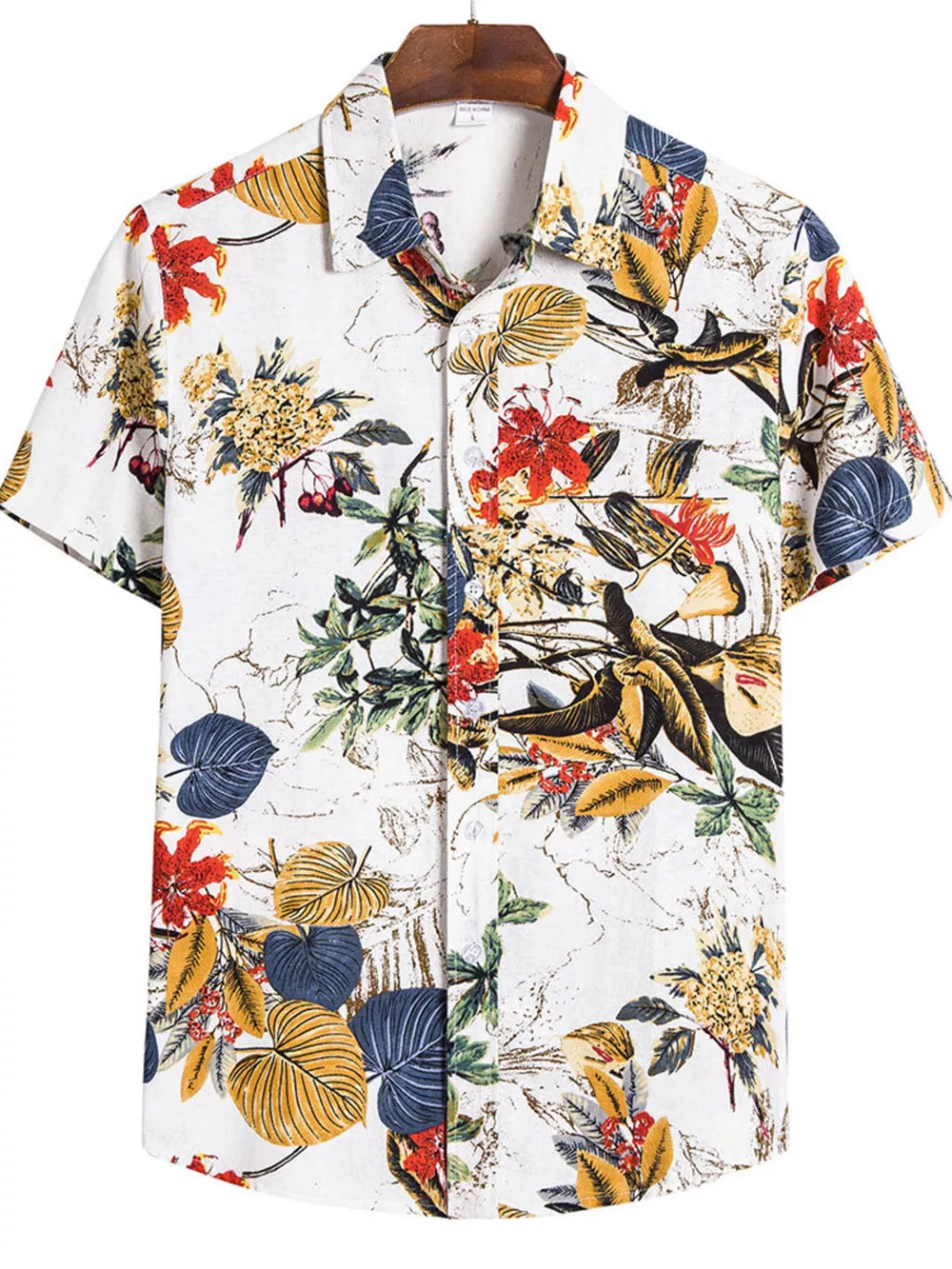 Men's Plus Size Printed Button Up Shirt, image 5
