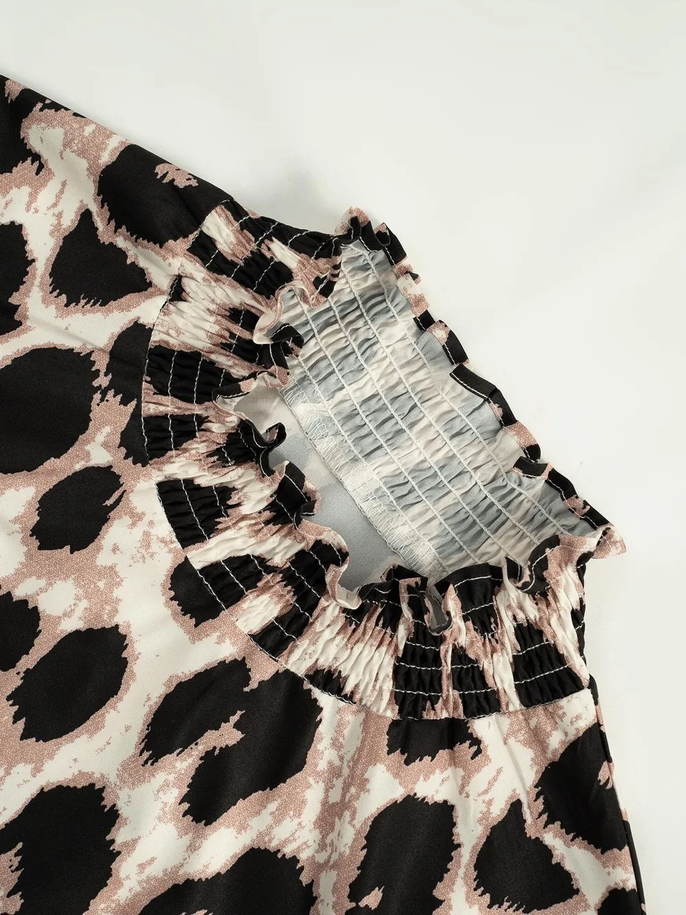 Leopard Print Long Sleeve Mini Dress, image 8