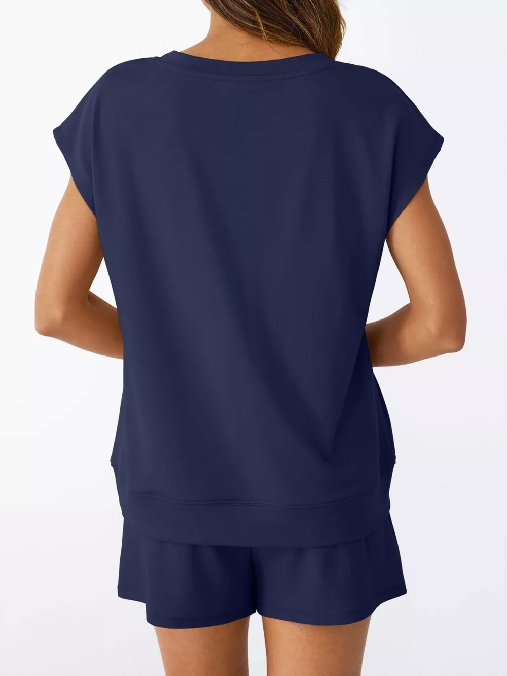 Casual V-Neck T-Shirt and Shorts Set, image 20