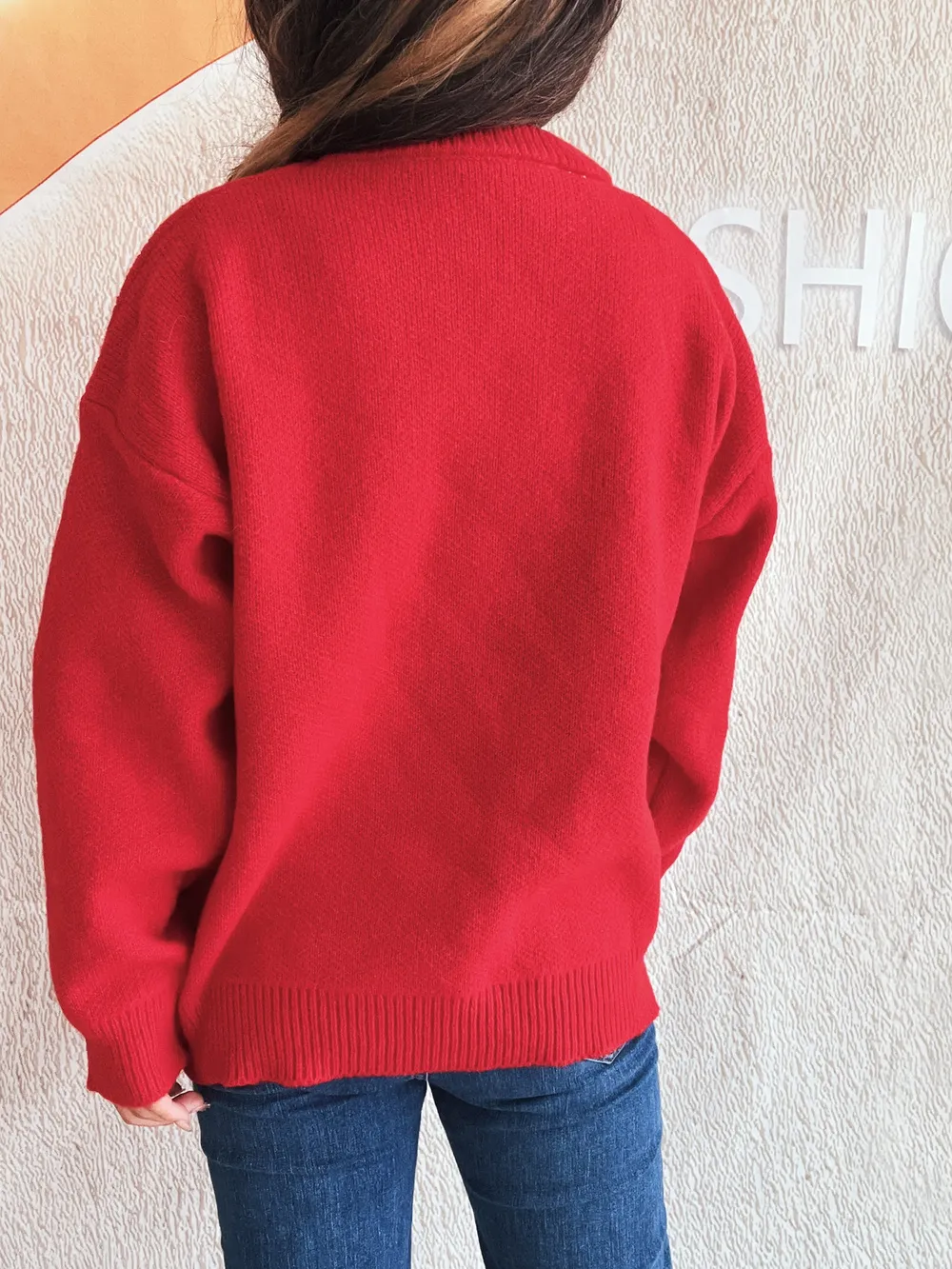 Cherry Round Neck Long Sleeve Sweater, image 21