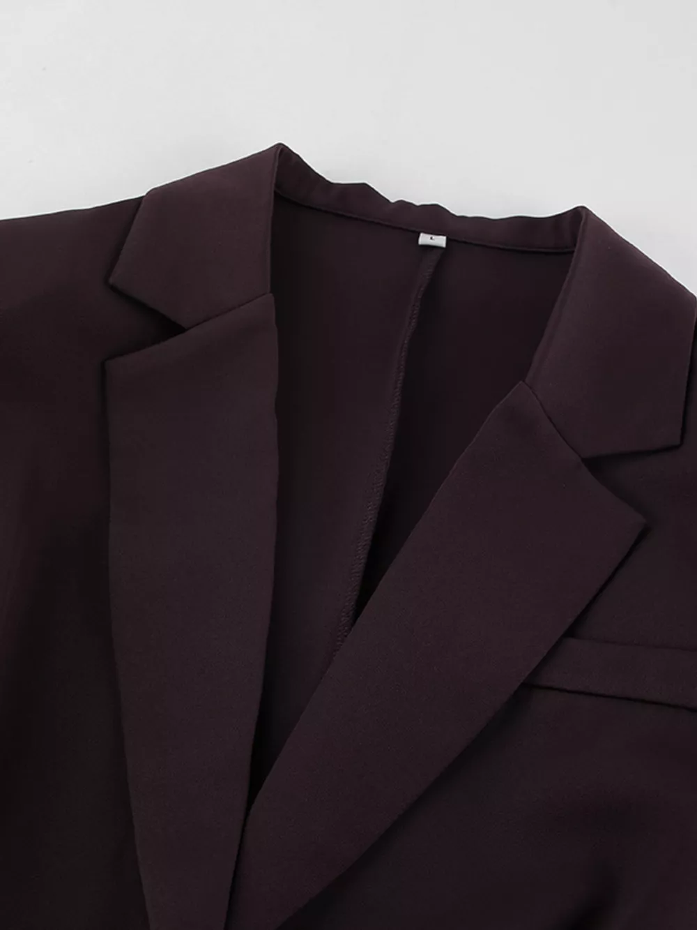 One-Button Blazer and Wide-Leg Pants Set, image 9
