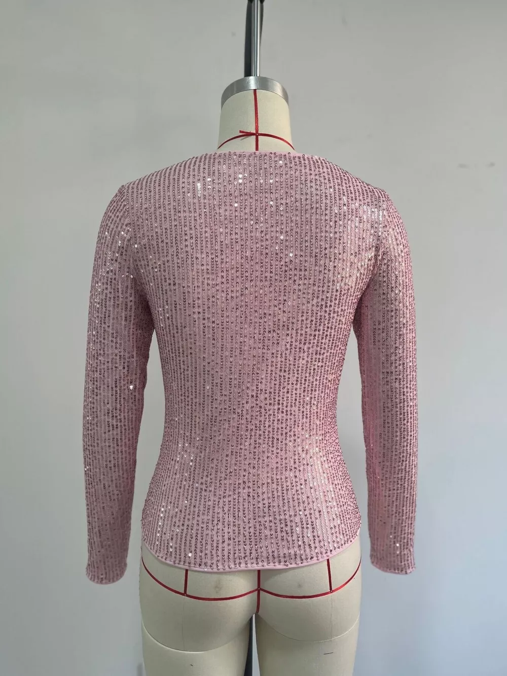 Sequin Long Sleeve Crop T-Shirt, image 13