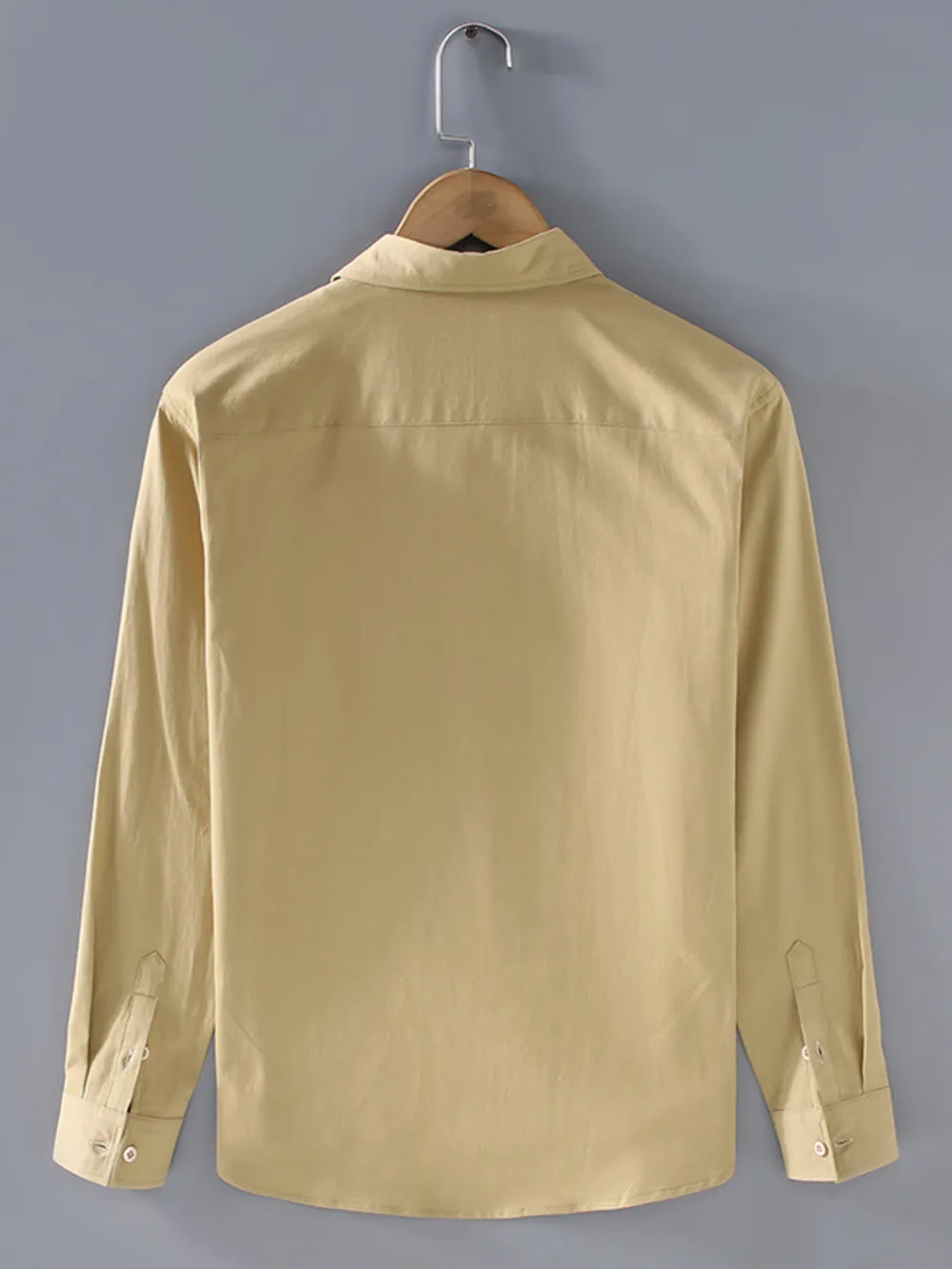 Men's Plus Size Striped Button Up Long Sleeve Shirt, image 4