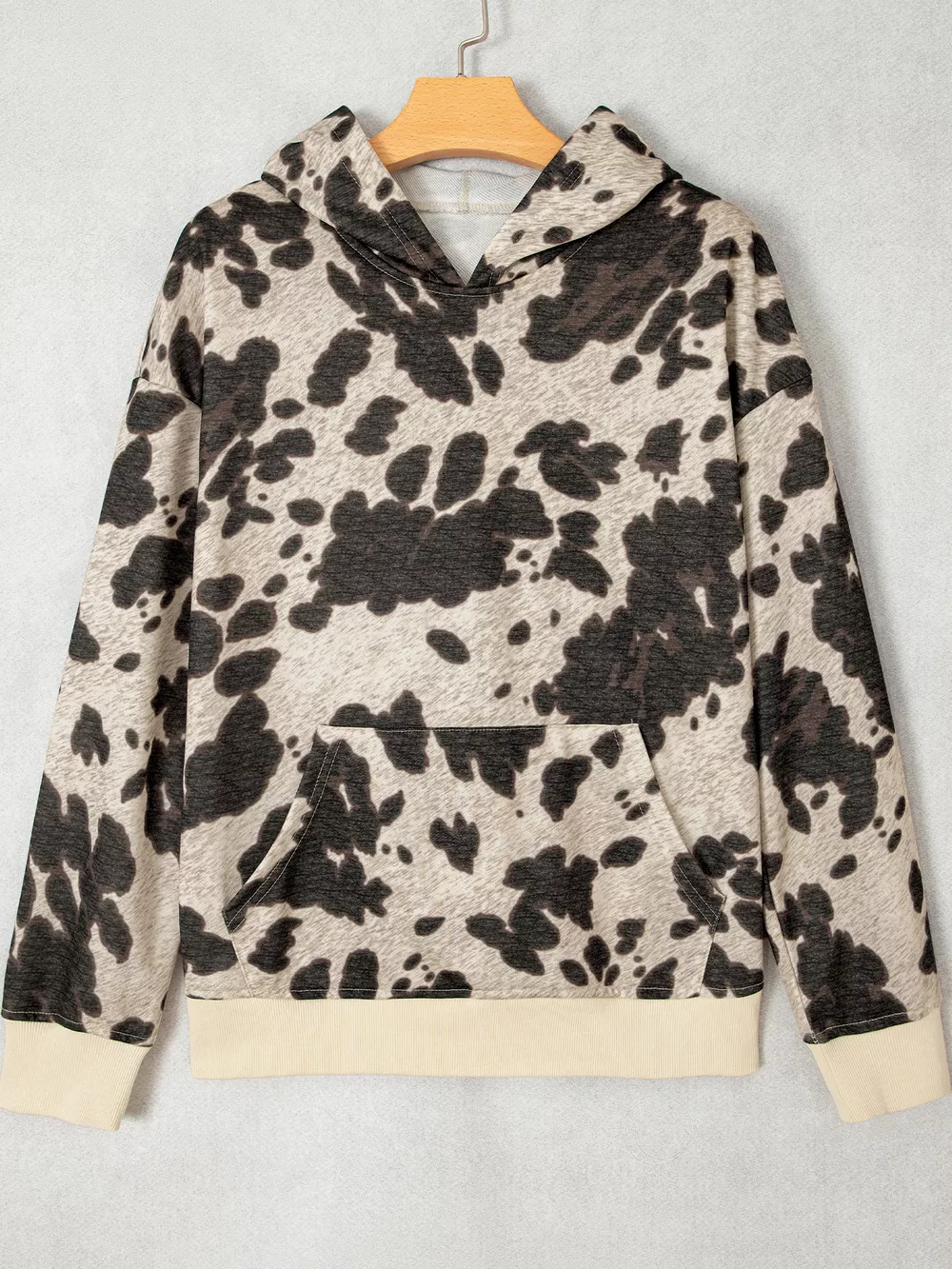 Multicolour Western Print Long Sleeve Pocket Regular Fit Hoodie, image 2