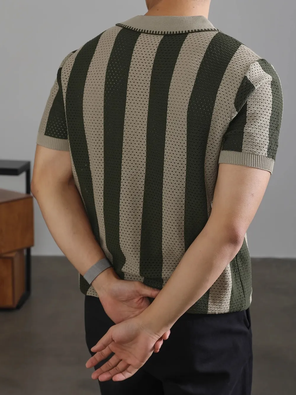 Men's Full Size Two-Tone Short Sleeve Polo Plus Size, image 5