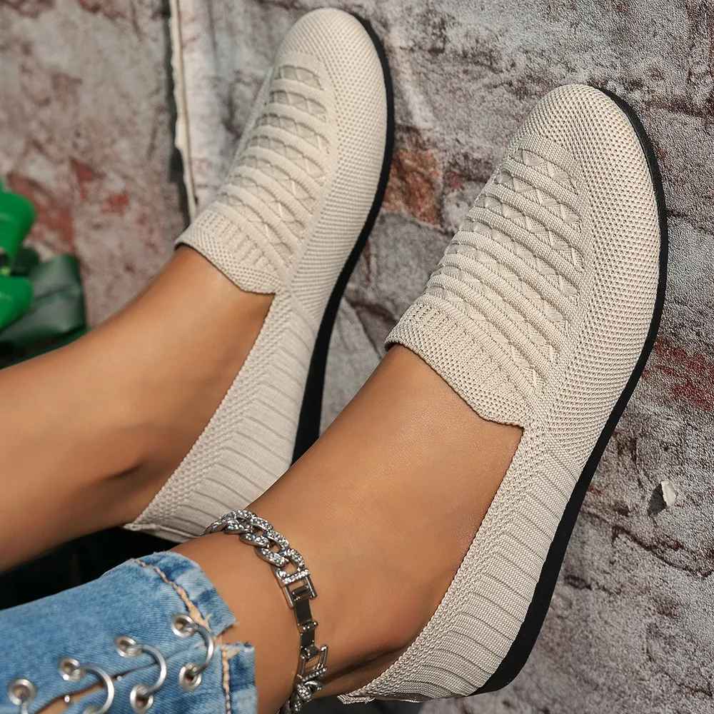 Breathable Knit Slip-On Loafers, image 12