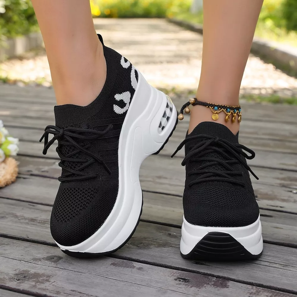 Round Toe Platform Sneakers, image 3