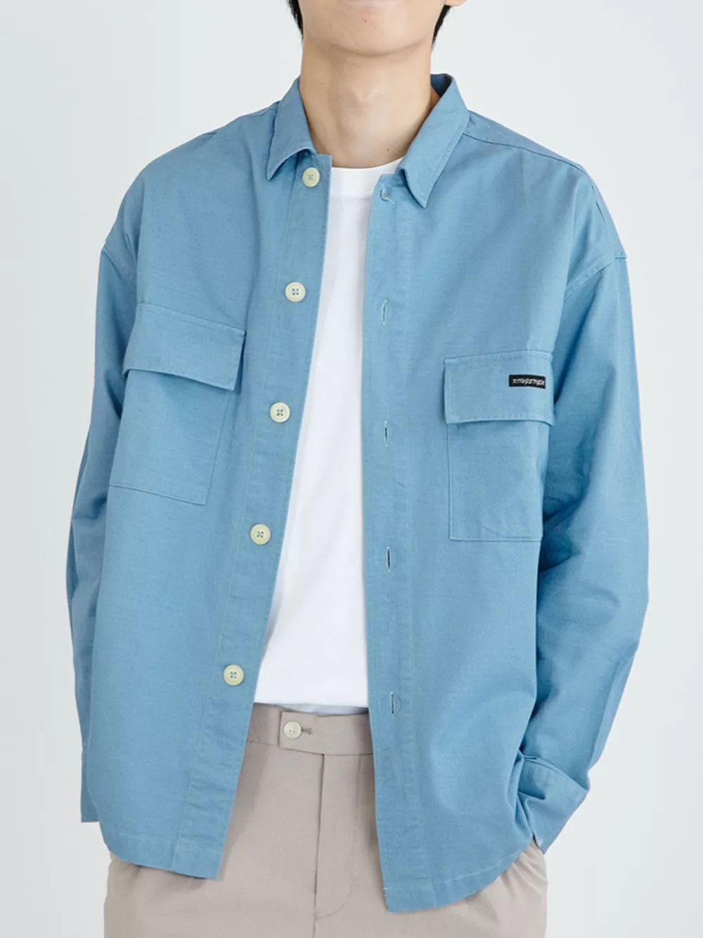 Men's Plus Size Casual Button Up Shirt, image 2