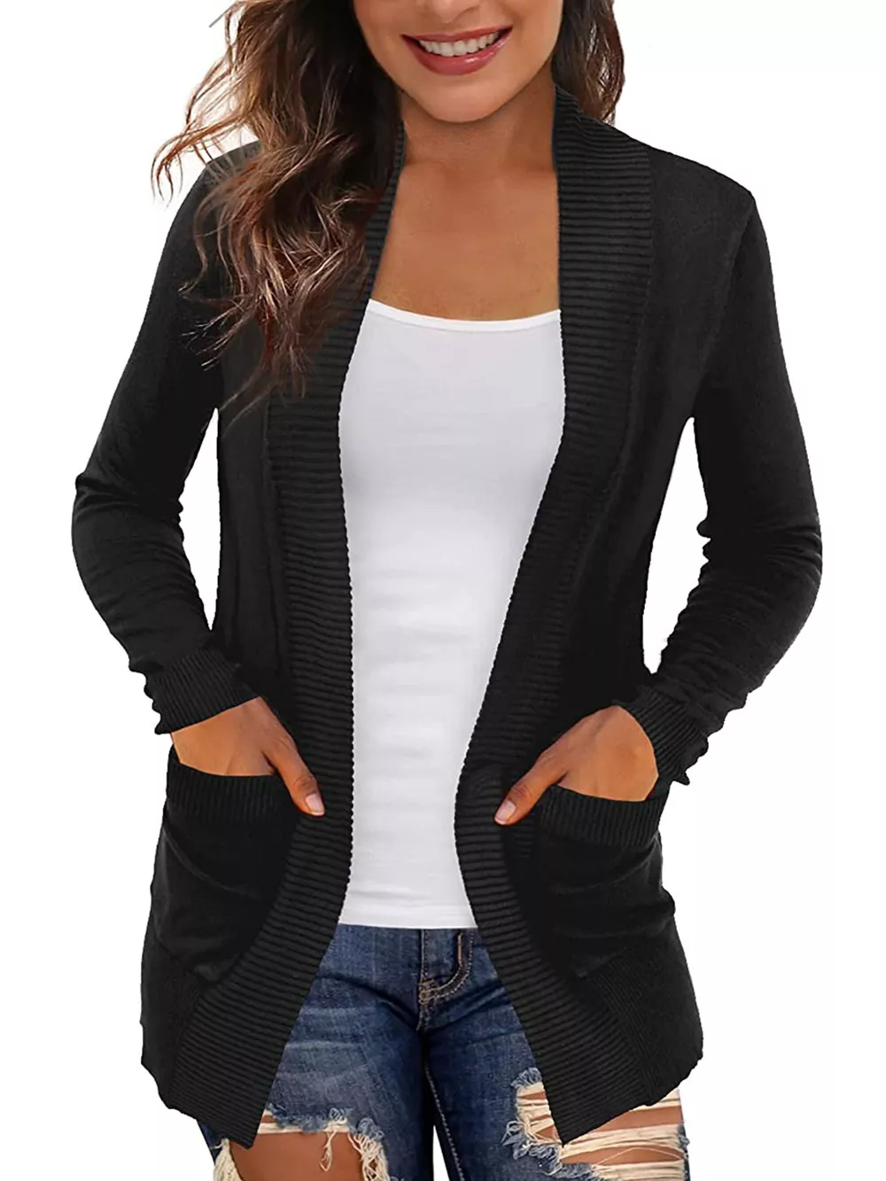 Open Front Knit Cardigan, image 15