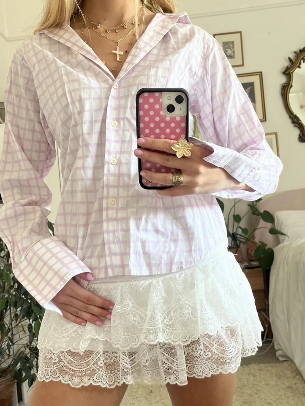 Printed Button-Down Long Sleeve Shirt, image 3