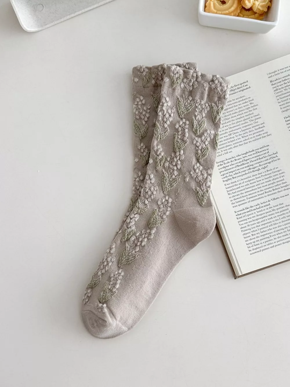 Vintage Textured Crew Socks, image 9