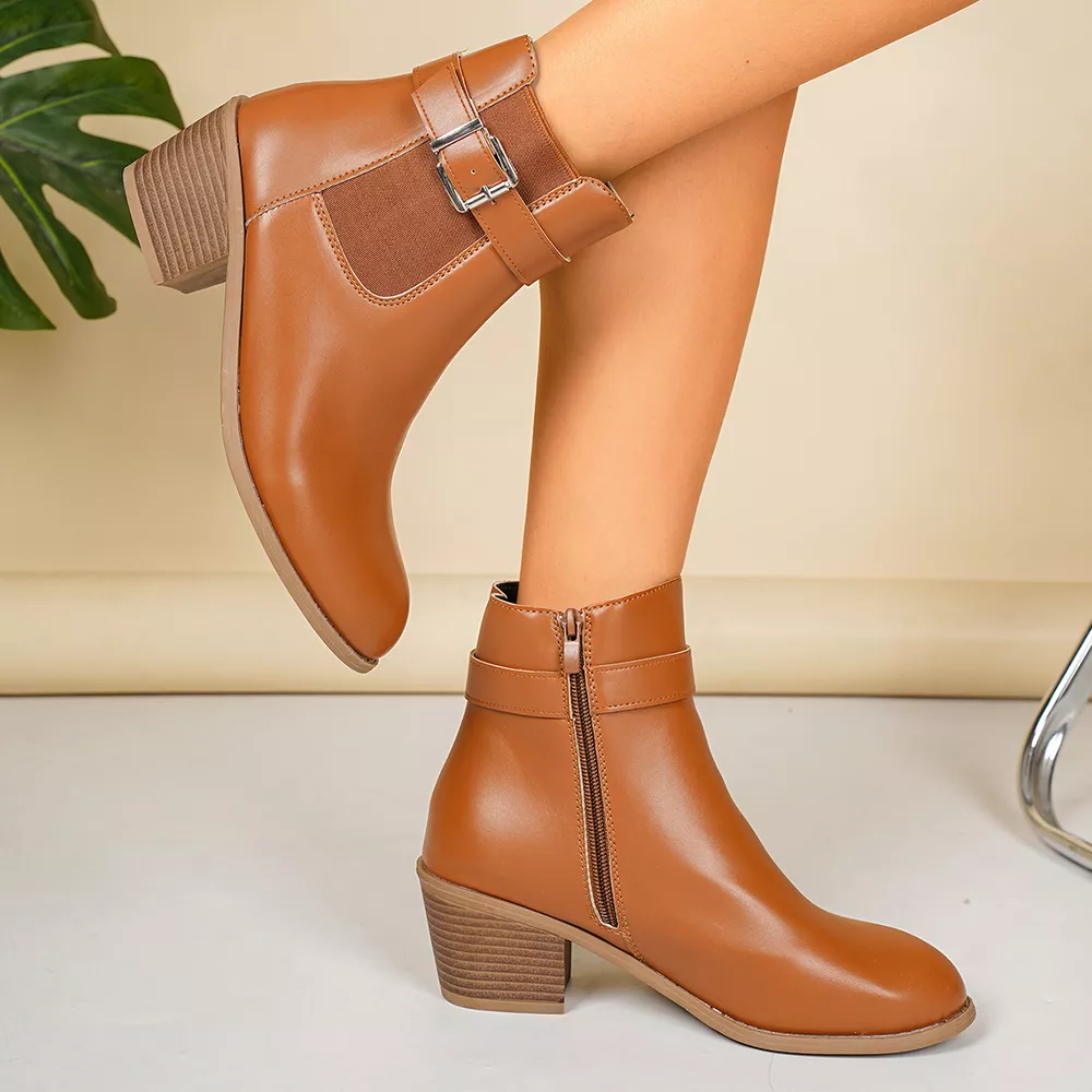 Point Toe Block Heels Boots, image 12