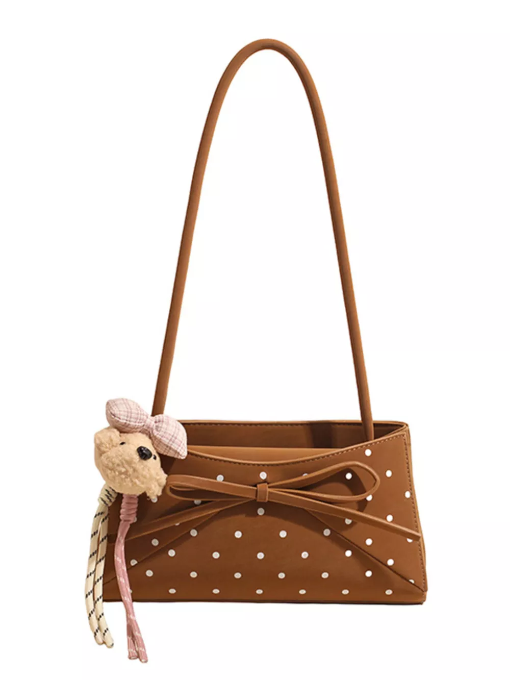 Polka Dot Bowknot Decor Shoulder Bag, image 8