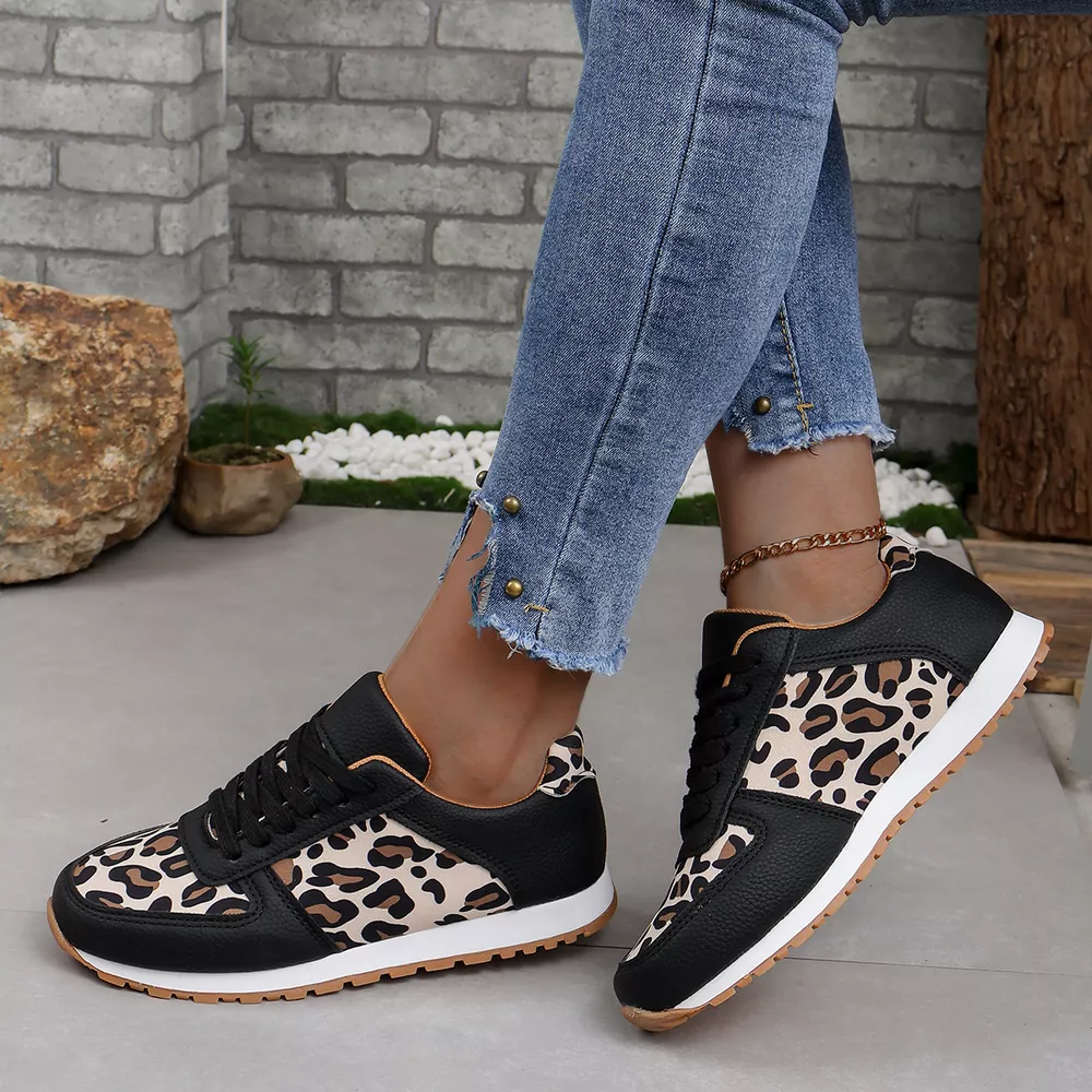 Leopard Print Casual Sneakers