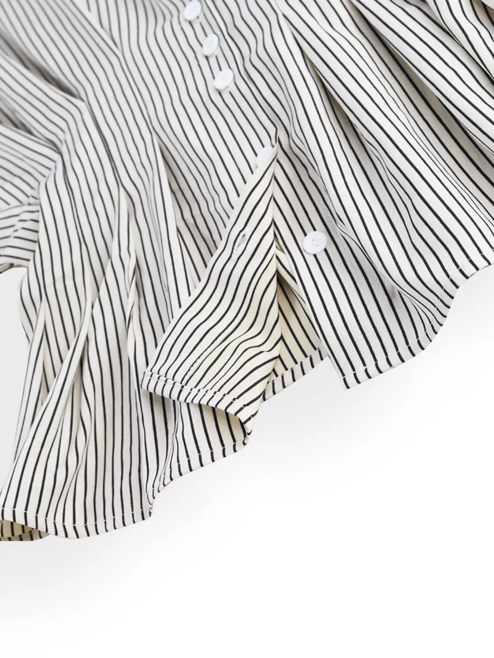 Striped Cinched Waist Shirt, image 4