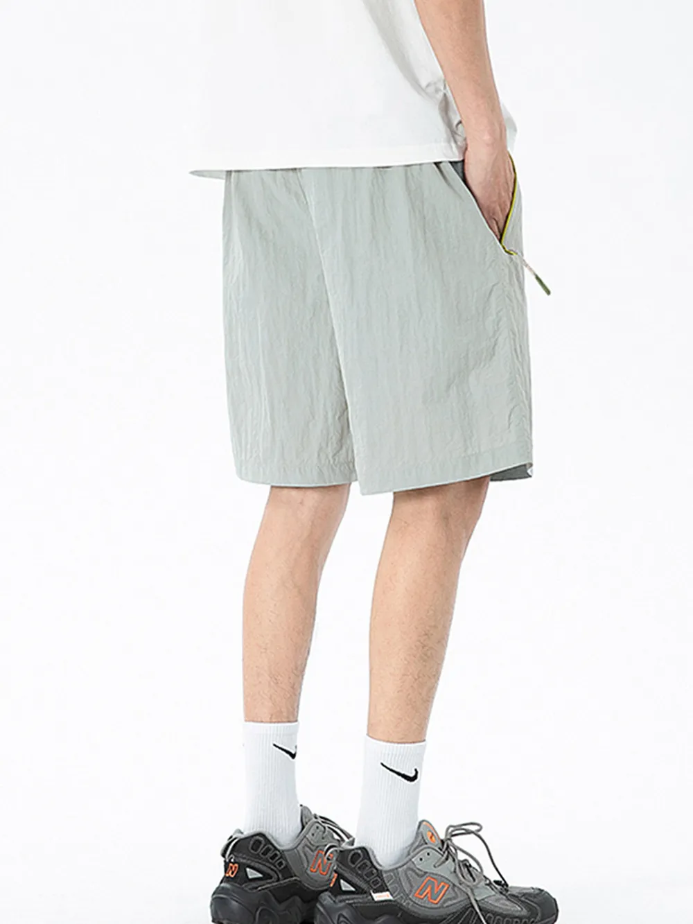 Men's Lightweight Drawstring Shorts with Zipper Pockets, image 15