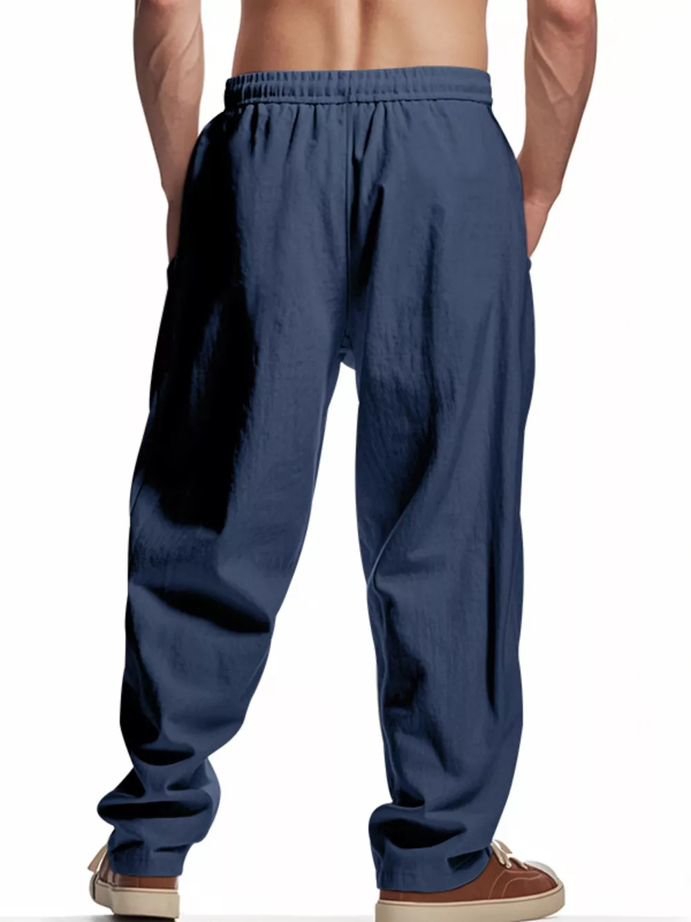 Men's Full Size Drawstring Letter Casual Pants Plus Size, image 17