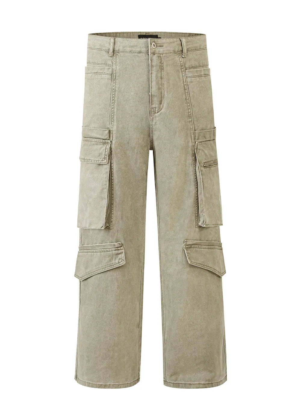 Men's Washed Multi-Pocket Cargo Pants, image 2