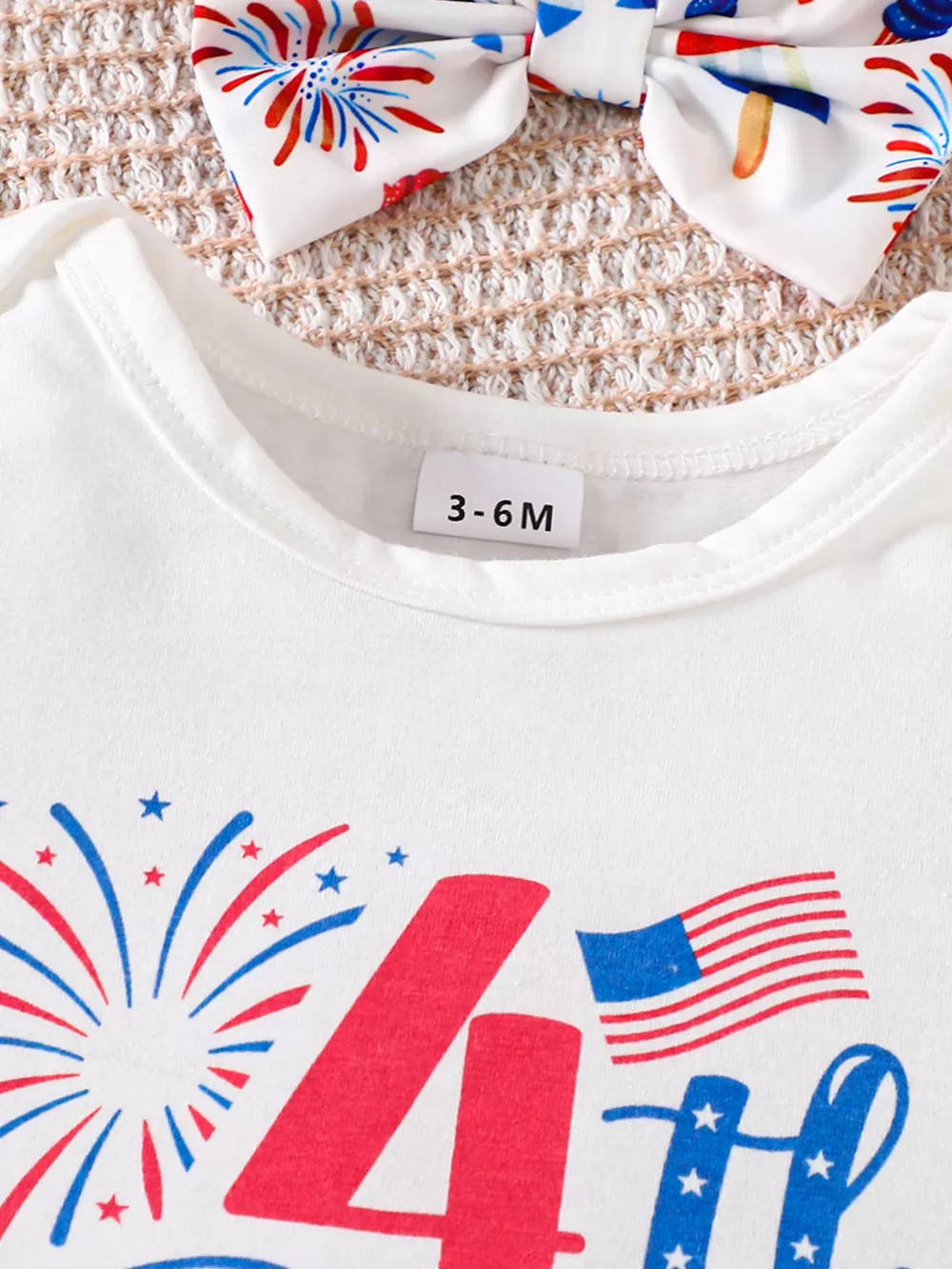 Children's Independence Day Print Outfit Set, image 3