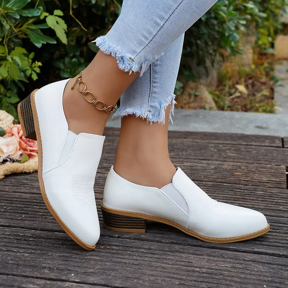 Point Toe Block Heels Loafers, image 10