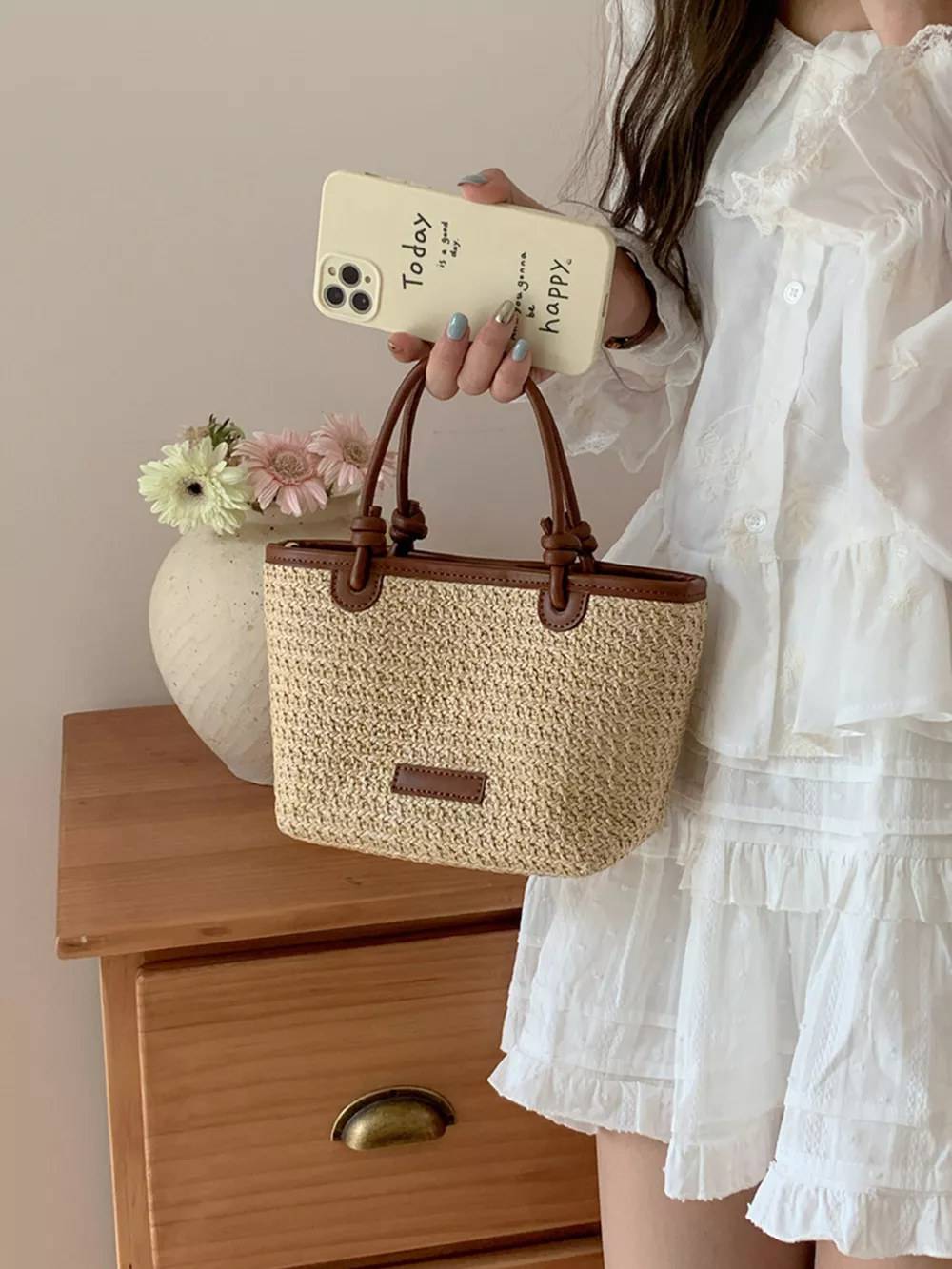 Straw Woven Crossbody Bag, image 15