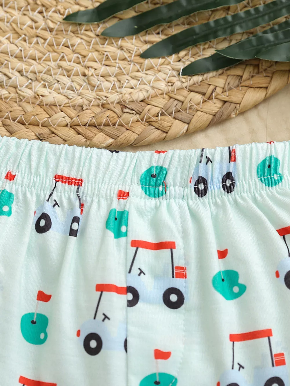 Children's Striped Short Sleeve Bodysuit and Shorts Set with Hat, image 8